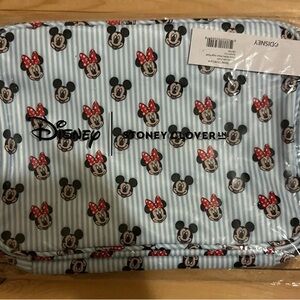 Stoney Clover Lane Mickey Mouse Pouch with Blue Stripes